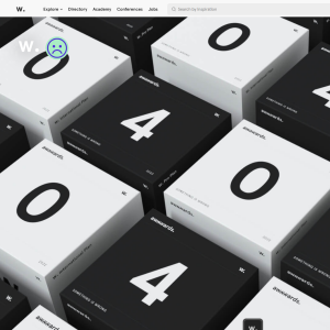 Beispiel einer 404 Fehlerseite (error-page) von awwwards